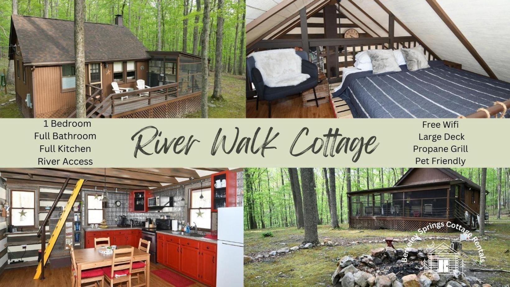 River Walk Cottage - Hot Tub - Pet Friendly - Swing - Screen Porch - River Access - Fire Pit - Wifi - Grill - Deck - King Bed Great Cacapon Zewnętrze zdjęcie